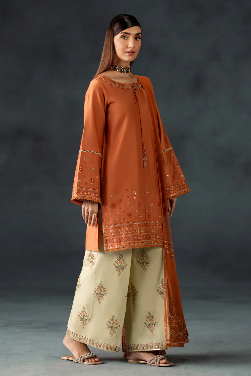 3 Piece - Naqshi Embroidered Lawn Suit (Summer Collection) | D-320