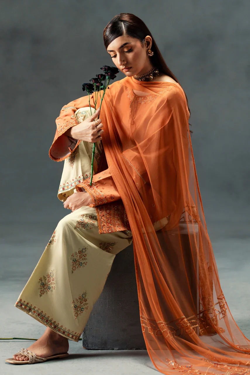 3 Piece - Naqshi Embroidered Lawn Suit (Summer Collection) | D-320