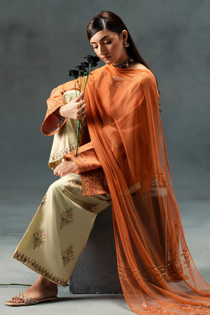 3 Piece - Naqshi Embroidered Lawn Suit (Summer Collection) | D-320