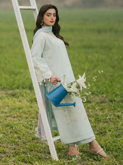 3 Piece - Iznik Embroidered Lawn Suit (Summer Collection) | D-329