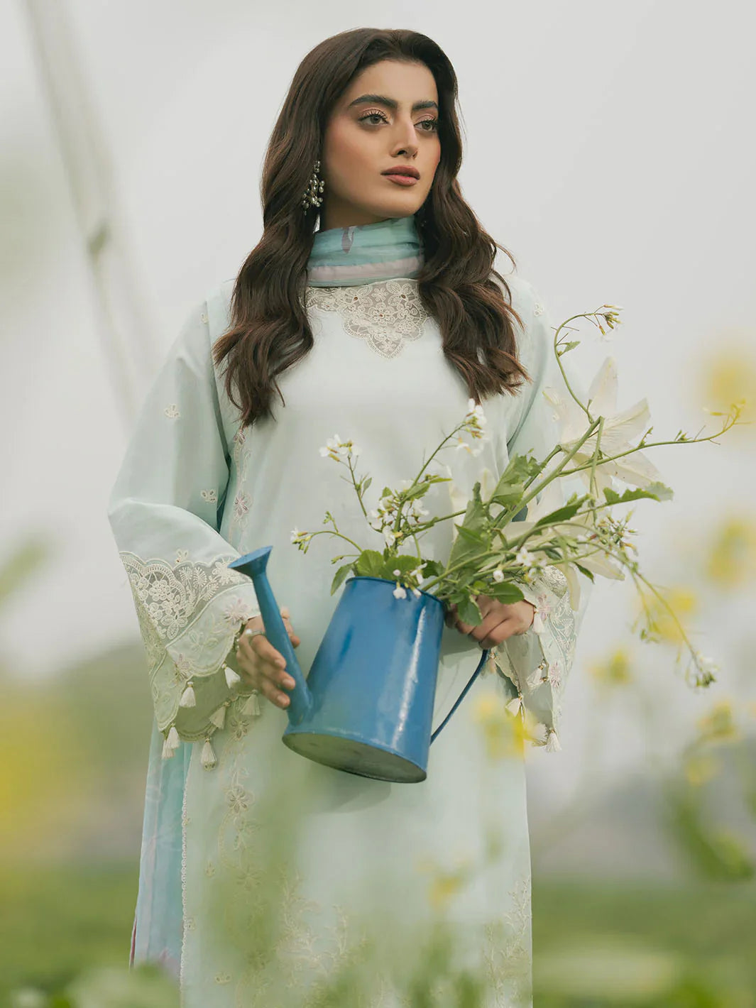 3 Piece - Iznik Embroidered Lawn Suit (Summer Collection) | D-329