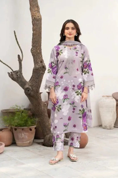 Sapphire D-803 Lawn Printed three piece
