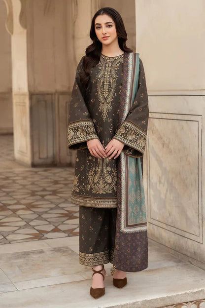 3 Piece - Embroidered Premium Dhanak (Jazmin) Suit | SP - 42