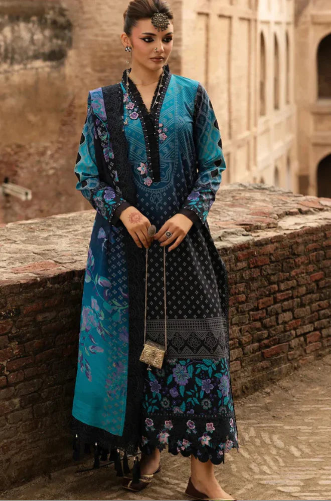 Charizma D-812 Printed three piece suit