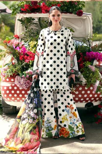 Maria B D-810 Printed three piece suit