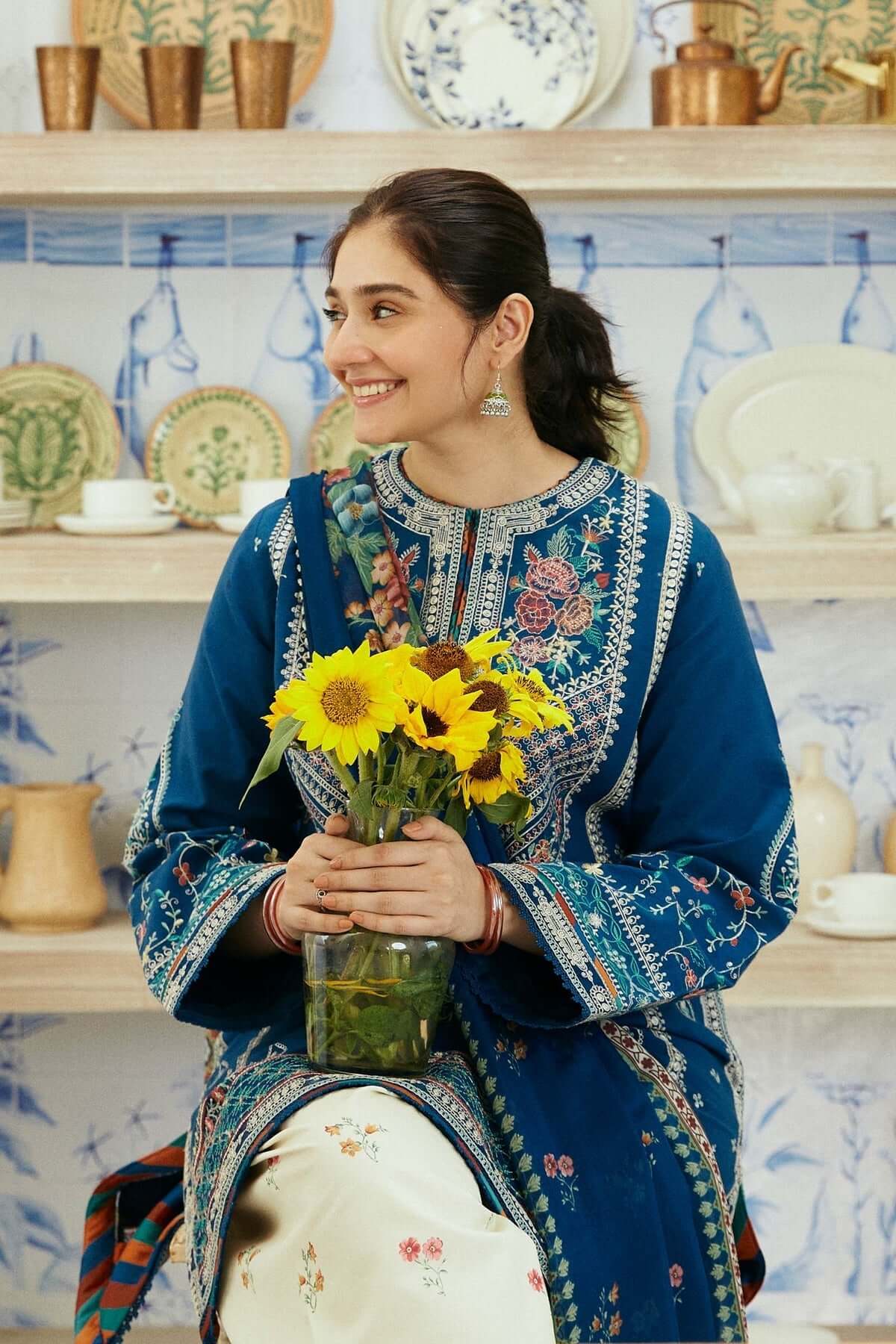 3 Piece - Embroidered Dhanak Eid Collection | COCO - 12